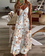 Load image into Gallery viewer, Maternity Long Dress Summer Casual Bohemian Print - Sleeveless V-neck
