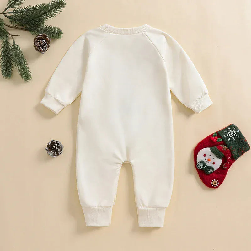 Baby Boy 1st Christmas  Romper with Long Sleeve