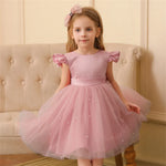 Load image into Gallery viewer, Flower Girl - Tulle Dress with Bow Great for weddings

