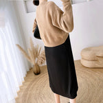 Load image into Gallery viewer, Maternity Knitted Dress, V-Neck Pullover Sweater &amp; Dress (2 Piece Set)
