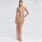 Load image into Gallery viewer, Beaded and Sheer Maternity Dress for Formal Wear or Photoshoot
