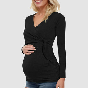Maternity Long Sleeve Shirt - V Neck