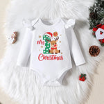 Load image into Gallery viewer, My First Christmas Baby Girl 4pcs Christmas Outfit
