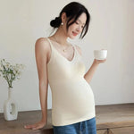 Load image into Gallery viewer, Woman Maternity Breastfeeding Camisole with Built in Bra
