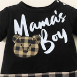 Load image into Gallery viewer, Baby Boy Bodysuit - Mama&#39;s Boy Print Romper
