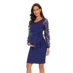 Load image into Gallery viewer, Casual Maternity Dresses with Detailed Long Sleeves

