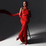 Load image into Gallery viewer, Maternity Evening Dress - Backless Maternity Dress Great For Photoshoots
