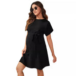 Load image into Gallery viewer, Casual and Comfortable Maternity Dress with a Tied Waist
