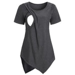 Load image into Gallery viewer, Maternity  Nursing T-shirt With Short Sleeve

