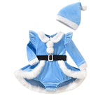 Load image into Gallery viewer, Christmas Baby Girls Dress. Plush Velvet with Long Sleeve
