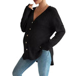 Load image into Gallery viewer, Maternity Casual Thin Knitted Cardigan with V Neck and Buttons
