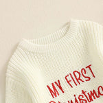 Load image into Gallery viewer, Baby Boy or Girl Sweater Knit Rompers - 1st Christmas Long Sleeve Jumpsuits for Newborn Baby Clothes
