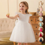 Load image into Gallery viewer, Flower Girl - Tulle Dress with Bow Great for weddings
