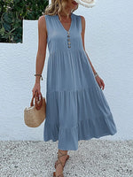 Load image into Gallery viewer, Casual Summer Midi Dress - Sleeveless
