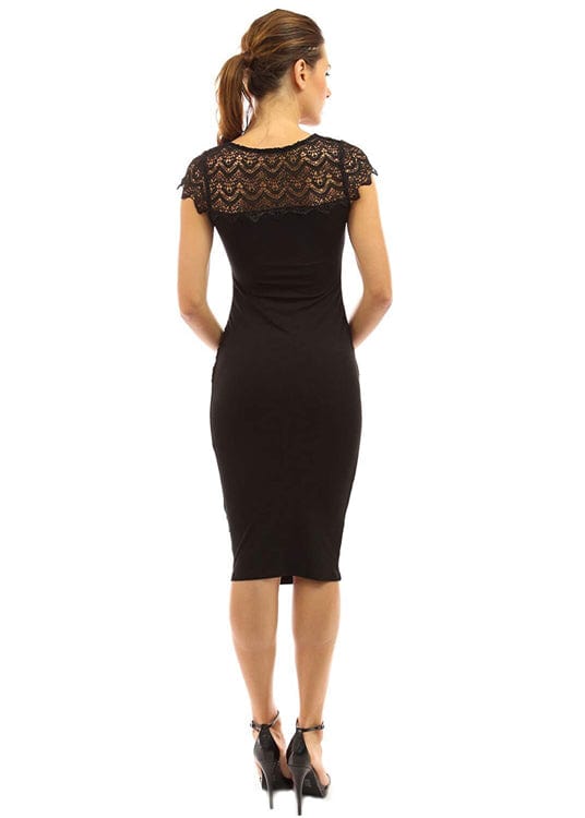 Enhance Your Maternity Wardrobe with the Classic Black Lace Women Maternity Dress -  Perfect for Summer