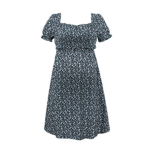 Effortlessly Stylish Daisy Print Women Maternity Dress
