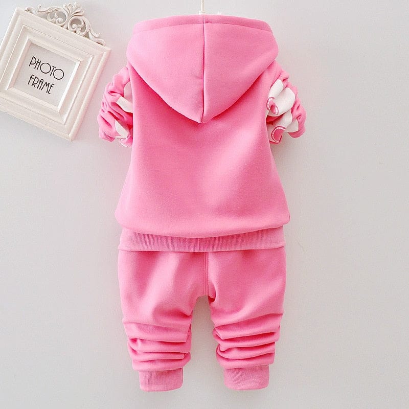 Winter Wonderland Baby Girl's Hooded Coat and Pants Set: Fashionable and Warm Winter Clothes