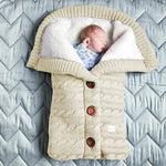 Load image into Gallery viewer, Premium Knitted Button Sleeping Bags for Infants – Winter Warm &amp; Comfortable Swaddle Wrap
