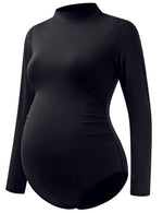 Load image into Gallery viewer, Ultimate Maternity Bodysuit Long Sleeve - Optimal Comfort and Style for Expecting Moms
