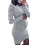 Load image into Gallery viewer, Long Sleeve Maternity Dresses - Comfortable and Elegant Fall/Winter Wear
