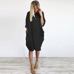 Load image into Gallery viewer, Autumn Long Sleeve Casual Maternity Dress - Perfect for Fall Shoots and Maternity Wardrobes
