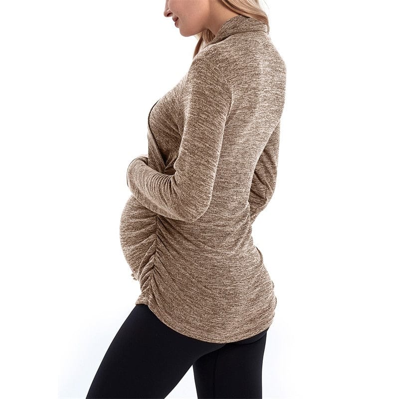 Ultimate Comfort and Style: Expertly Crafted Maternity Nursing Long Sleeve Sweater