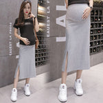 Load image into Gallery viewer, High Waist Side Opening Maternity Skirt for Ultimate Chic Look - Abdominal Support &amp; Style 
