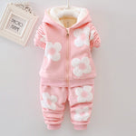 Load image into Gallery viewer, Winter Wonderland Baby Girl&#39;s Hooded Coat and Pants Set: Fashionable and Warm Winter Clothes
