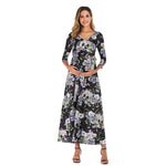 Load image into Gallery viewer, Stylish and Elegant Maternity Floral Print V-Neck Party
