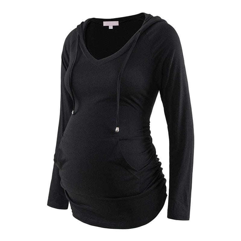Optimal Comfort Maternity Hoodies with Long Sleeves & Kangaroo Pocket - Expertly
