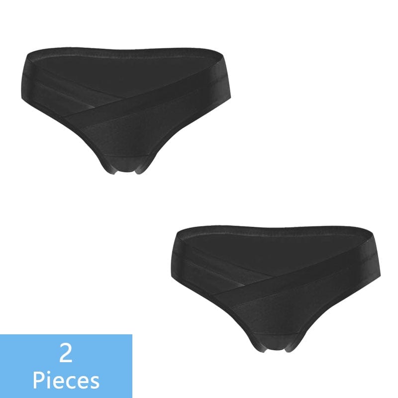 Comfy & Chic: 2-Piece Low Waist Underwear Set with V-Shaped Belly