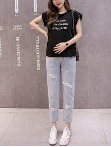 Maternity Distressed Denim Jeans: For Expecting Mothers Seeking the Ultimate in Comfort and Style