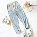 Load image into Gallery viewer, Maternity Distressed Denim Jeans: For Expecting Mothers Seeking the Ultimate in Comfort and Style
