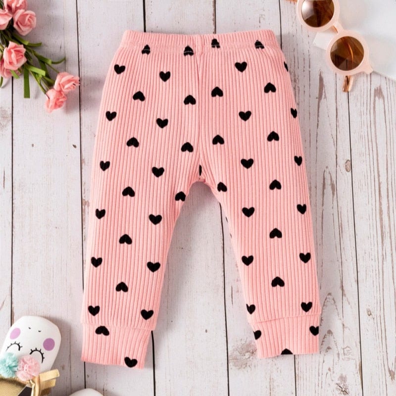 3-Piece Long Sleeve Baby Girl Outfit with Onesie, Pants, and Headband