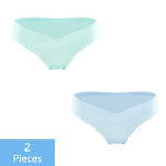Load image into Gallery viewer, Comfy &amp; Chic Low Waist Maternity 2-Piece Underwear Set with V-shaped Under Belly
