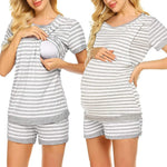 Load image into Gallery viewer, Breastfeeding Maternity PJs Set
