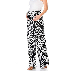 BoHo Maternity Wide Leg Lounge Pants - Stylish and Comfortable Maternity Work Pants