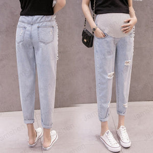 Maternity Distressed Denim Jeans: For Expecting Mothers Seeking the Ultimate in Comfort and Style