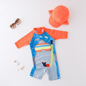 Baby Swimwear and Cap for Delicate Skin Protection - Boy & Girl