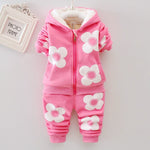 Load image into Gallery viewer, Winter Wonderland Baby Girl&#39;s Hooded Coat and Pants Set: Fashionable and Warm Winter Clothes
