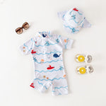 Load image into Gallery viewer, Baby Swimwear and Cap for Delicate Skin Protection - Boy &amp; Girl
