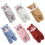 Load image into Gallery viewer, &quot;Adorable Newborn Baby Plush Swaddle Wrap - Soft and Comfortable Fl
