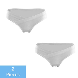Comfy & Chic Low Waist Maternity 2-Piece Underwear Set with V-shaped Under Belly