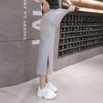 Load image into Gallery viewer, High Waist Side Opening Maternity Skirt for Ultimate Chic Look - Abdominal Support &amp; Style 
