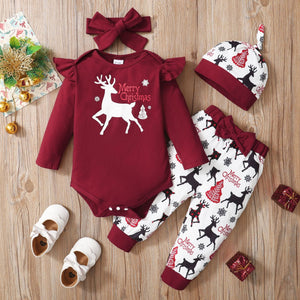 Ultimate Festive Style: My First Christmas Baby Onesie and Matching Pants Set - Perfect