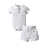 Load image into Gallery viewer, Ribbed Cotton Track Suit - Long or Short Pants
