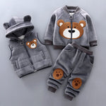 Load image into Gallery viewer, Babies&#39; Fleece Clothing Set: Jacket, Vest and Pants for Boys and Girls 

