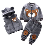 Load image into Gallery viewer, Babies&#39; Fleece Clothing Set: Jacket, Vest and Pants for Boys and Girls 
