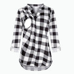 Load image into Gallery viewer, Ultimate Convenience: Expertly-Designed Nursing Shirt with Long Sleeves &amp; Stripes for
