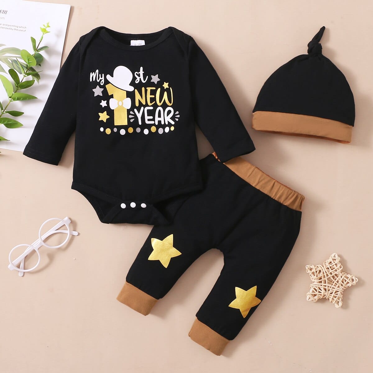 Ultimate Festive Style: My First Christmas Baby Onesie and Matching Pants Set - Perfect